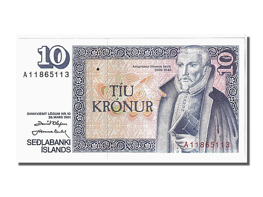 Banknote, Iceland, 10 Kronur, 1961, 1961-03-29, UNC(65-70)