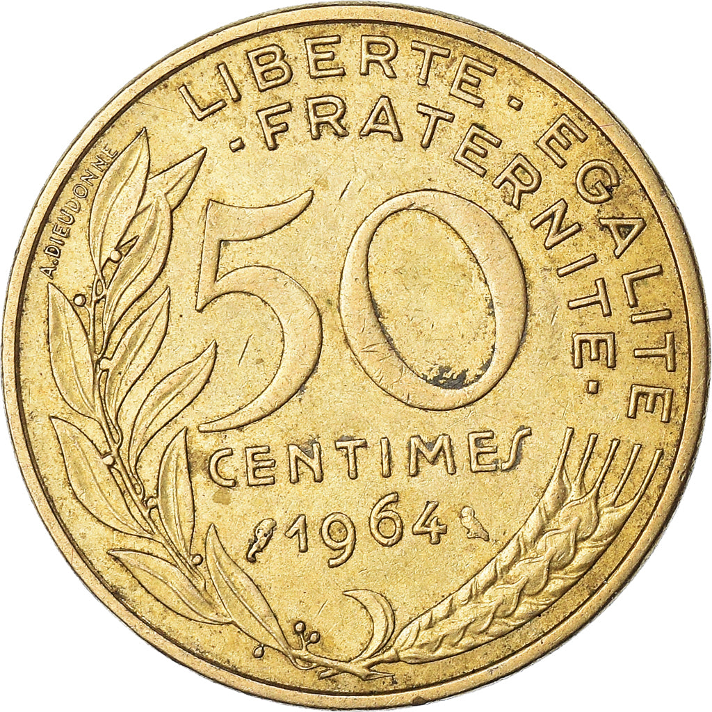Moneta, Francia, 50 Centimes, 1964