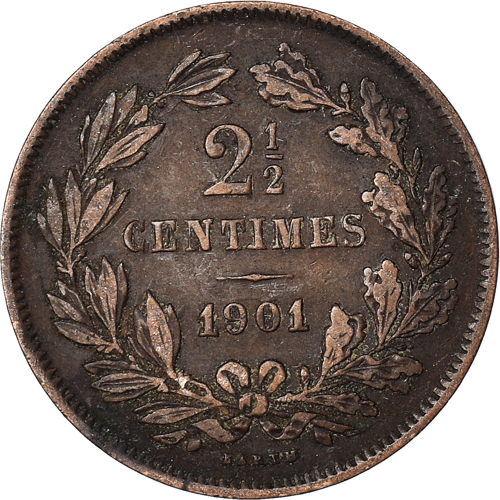 Coin, Luxembourg, 2-1/2 Centimes, 1901