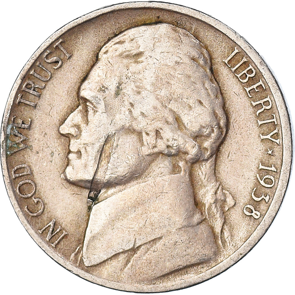 Coin, United States, 5 Cents, 1938