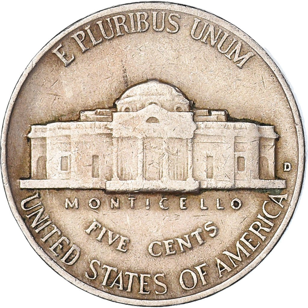 Coin, United States, 5 Cents, 1938