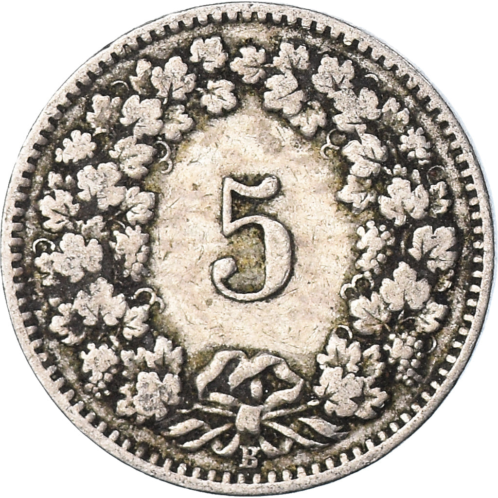 Moneda, Suiza, 5 Rappen, 1908