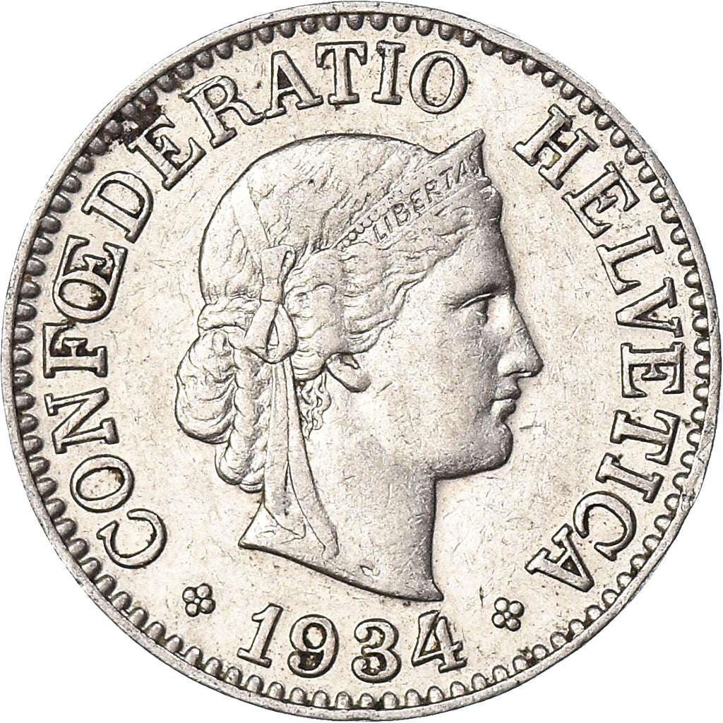Coin, Switzerland, 10 Rappen, 1934