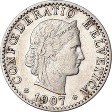Moneda, Suiza, 20 Rappen, 1907