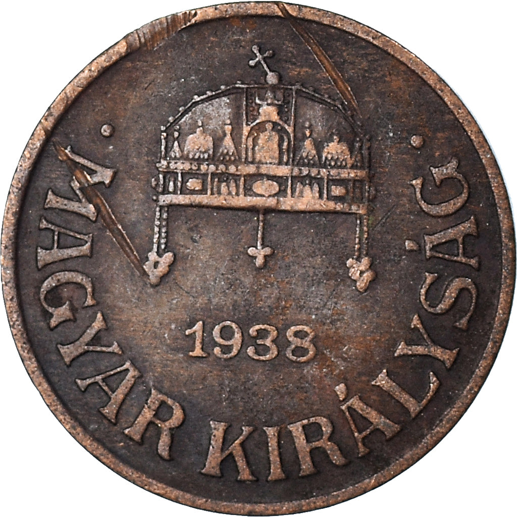 Coin, Hungary, Filler, 1938