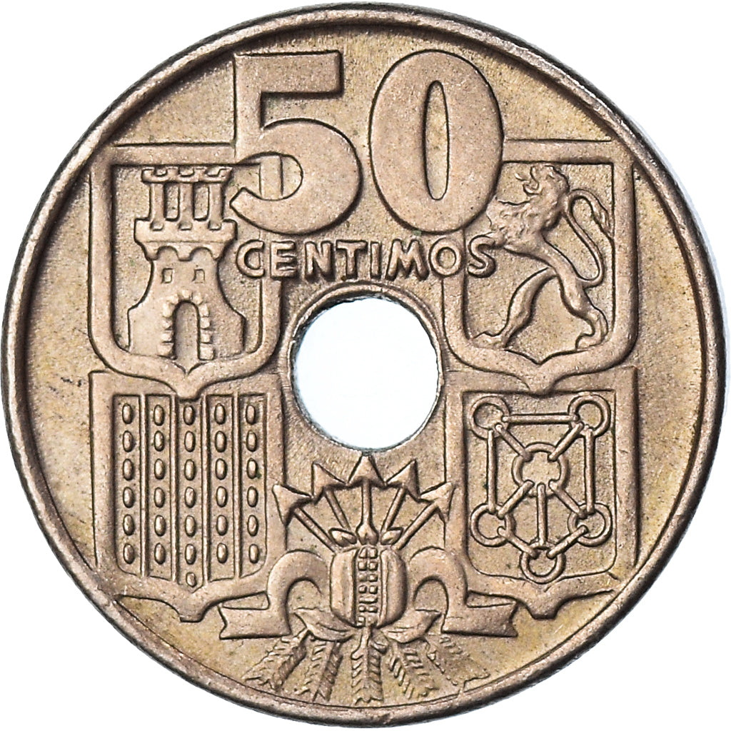 Moneda, España, 50 Centimos, 1949