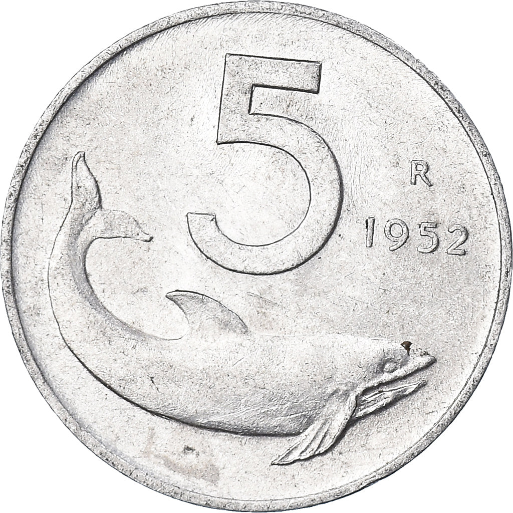 Moneda, Italia, 5 Lire, 1952