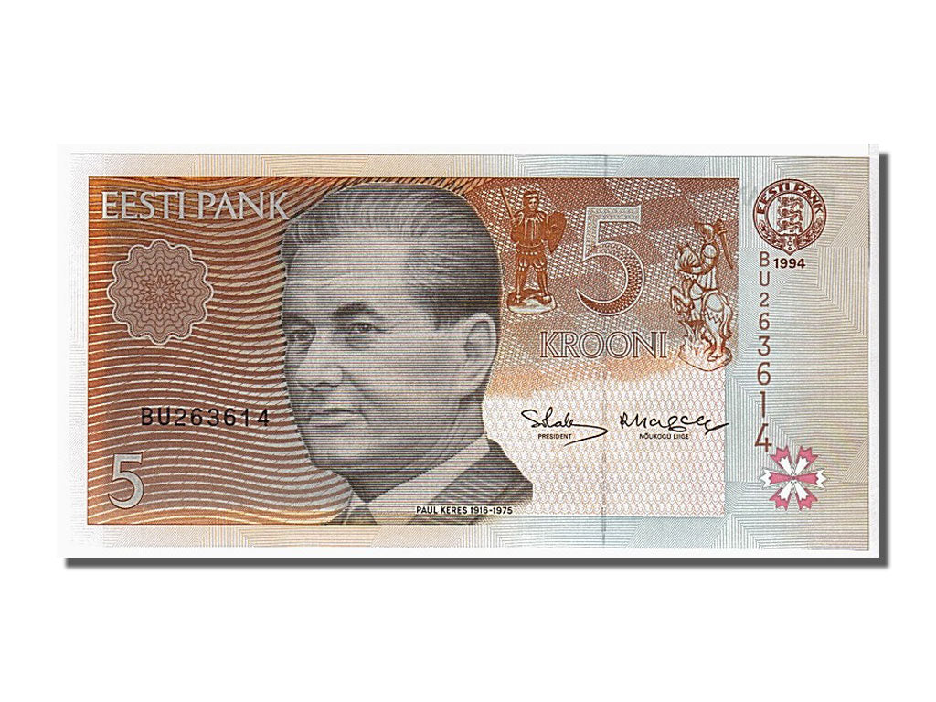 Banconote, Estonia, 5 Krooni, 1994, FDS
