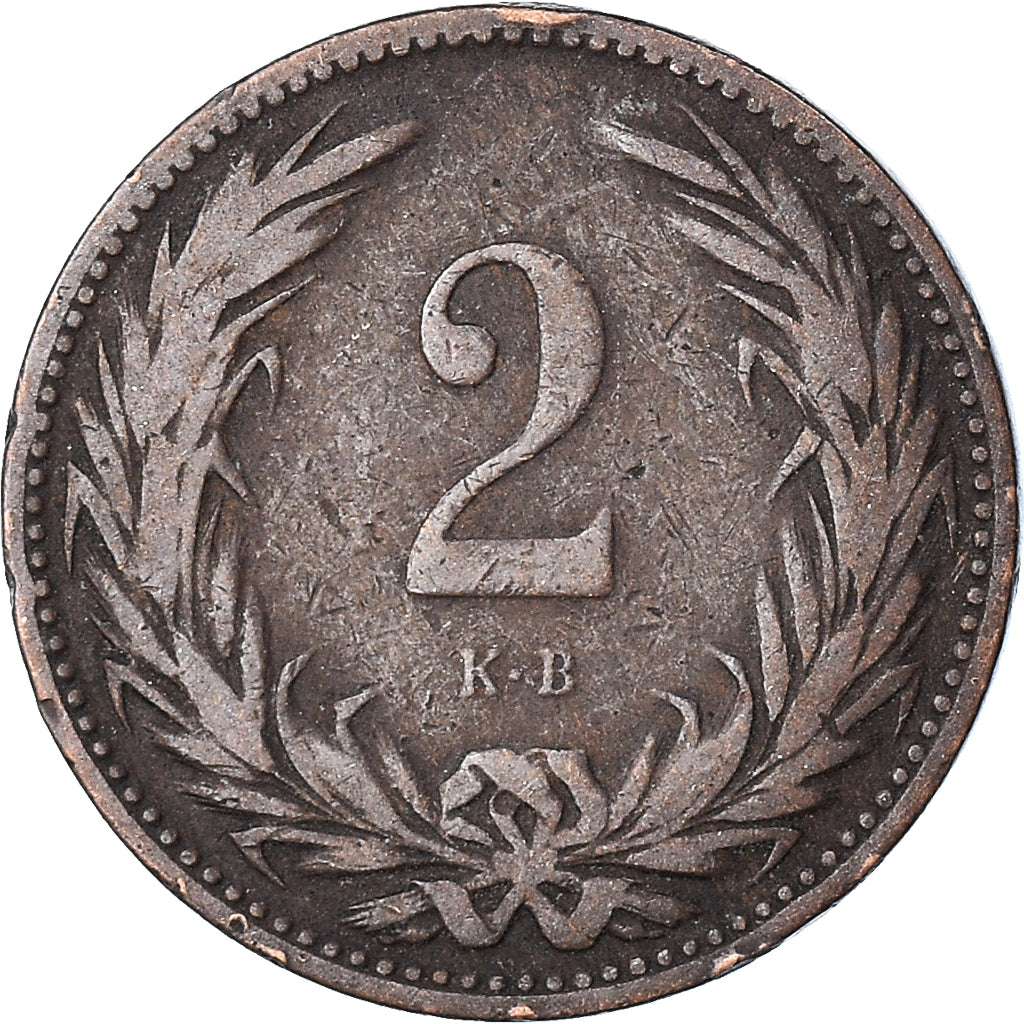 Moneta, Węgry, 2 Filler, 1895