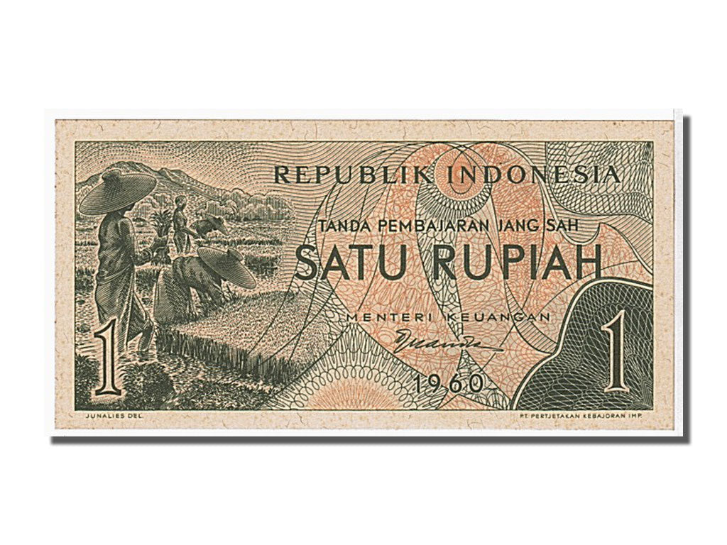 Geldschein, Indonesien, 1 Rupiah, 1960, UNZ