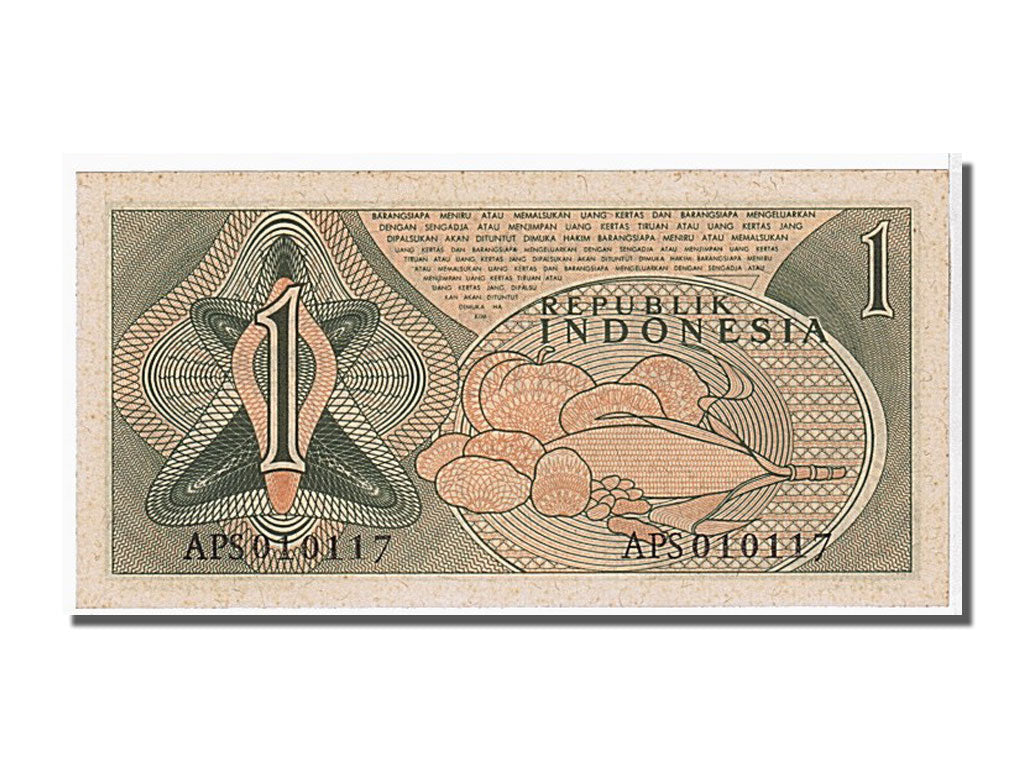 Geldschein, Indonesien, 1 Rupiah, 1960, UNZ