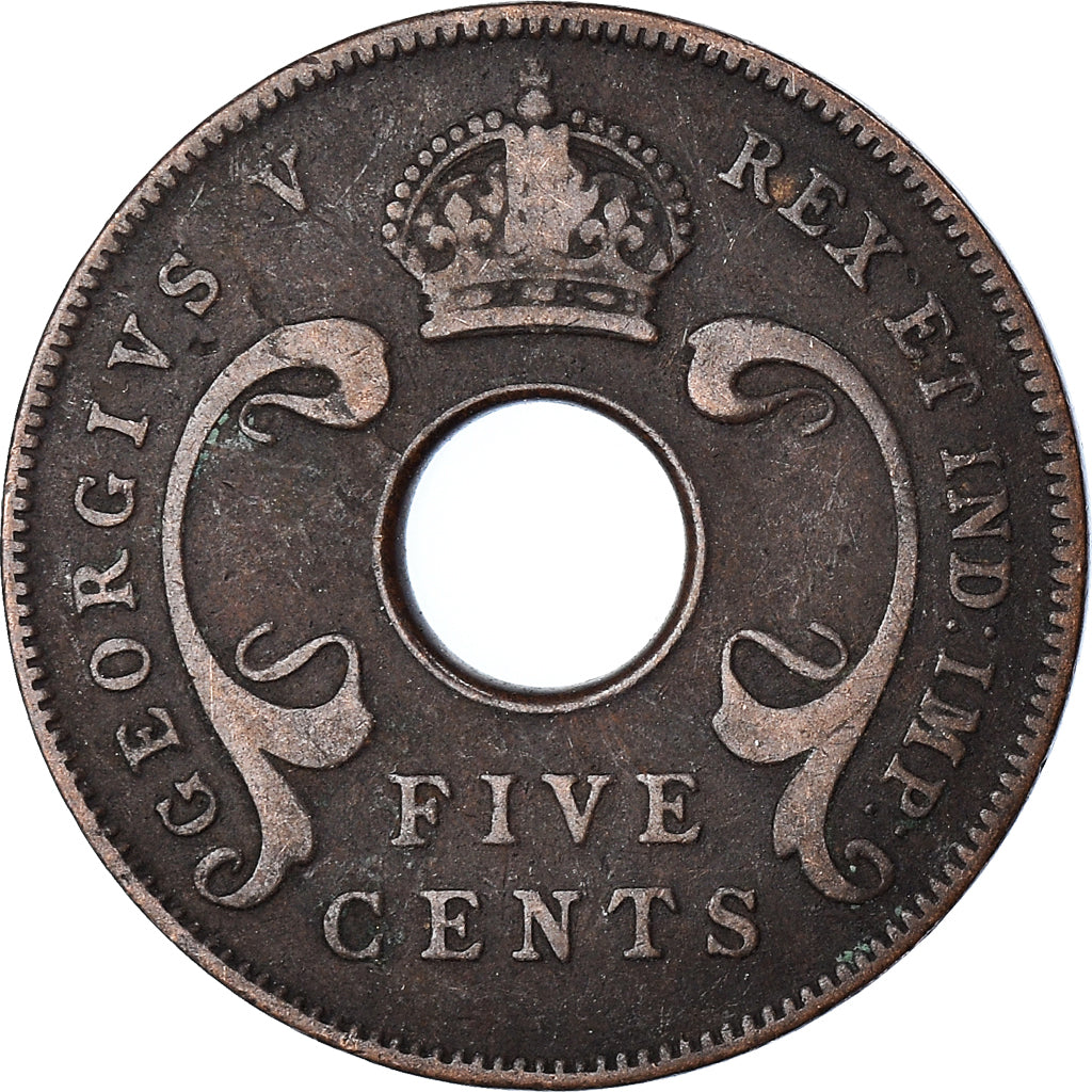 Coin, EAST AFRICA, 5 Cents, 1923