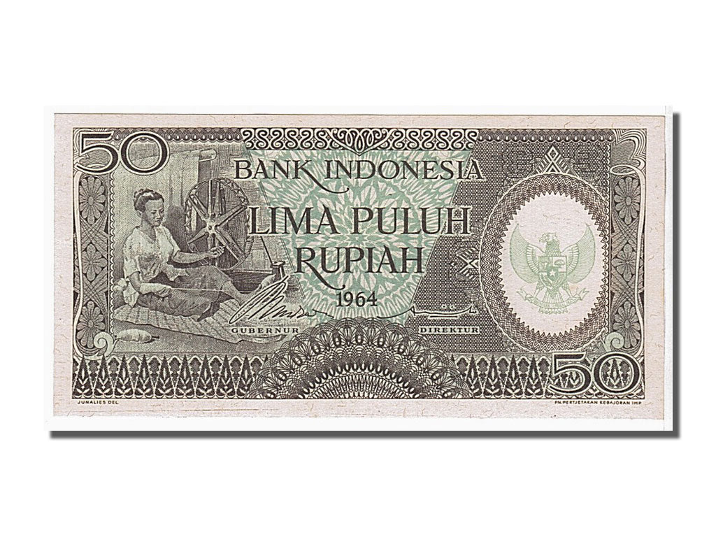 Geldschein, Indonesien, 50 Rupiah, 1964, KM:96, UNZ