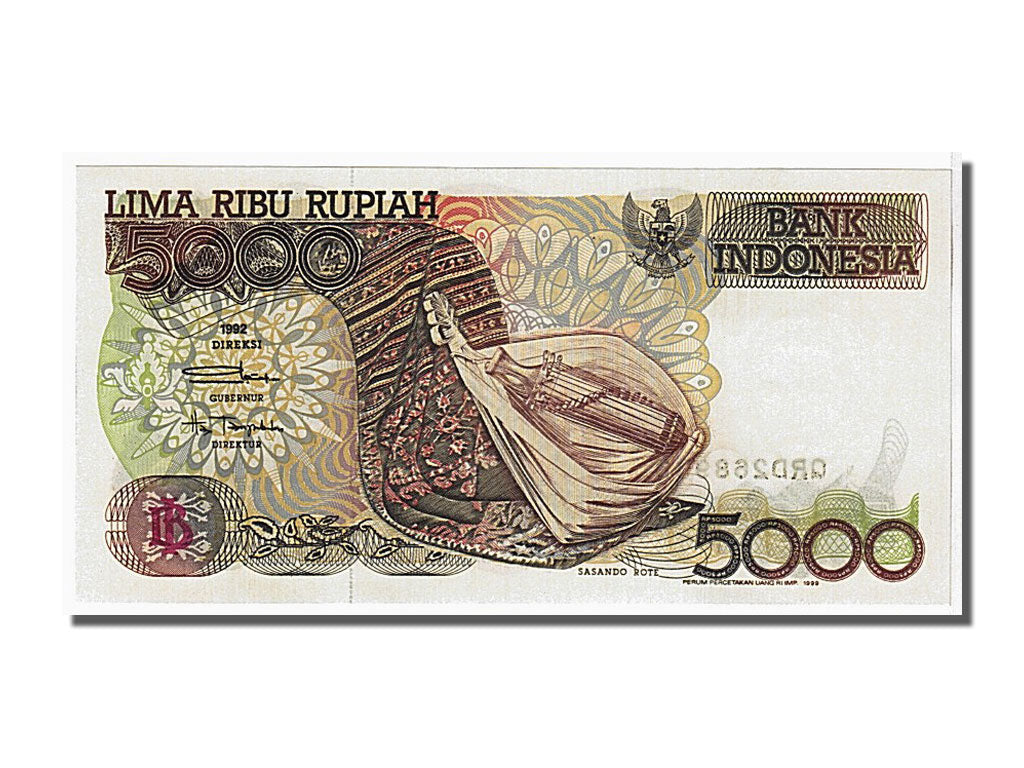 Banknote, Indonesia, 5000 Rupiah, 1992, KM:130a, UNC(65-70)
