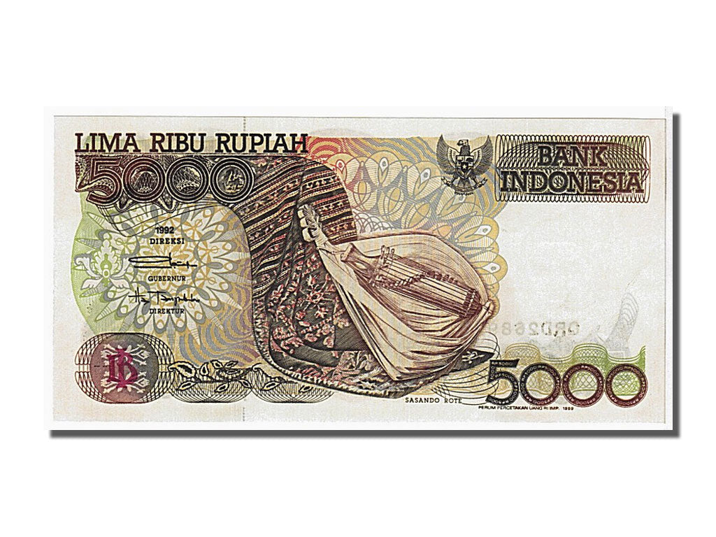 Banknote, Indonesia, 5000 Rupiah, 1992, KM:130a, UNC(65-70)
