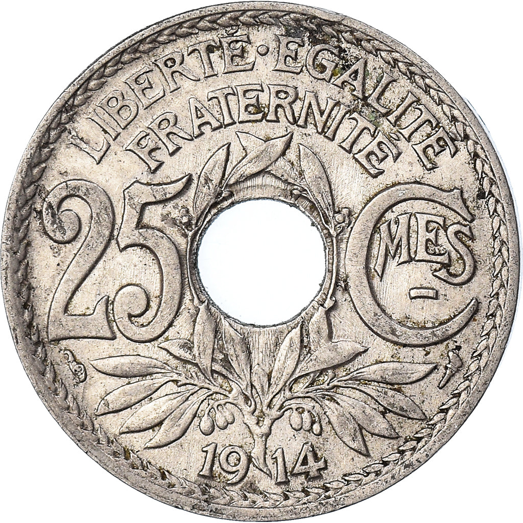 Münze, Frankreich, 25 Centimes, 1914