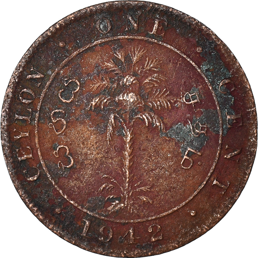 Moeda, Ceilão, Cent, 1942
