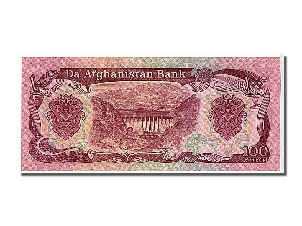 Geldschein, Afghanistan, 100 Afghanis, 1990, UNZ
