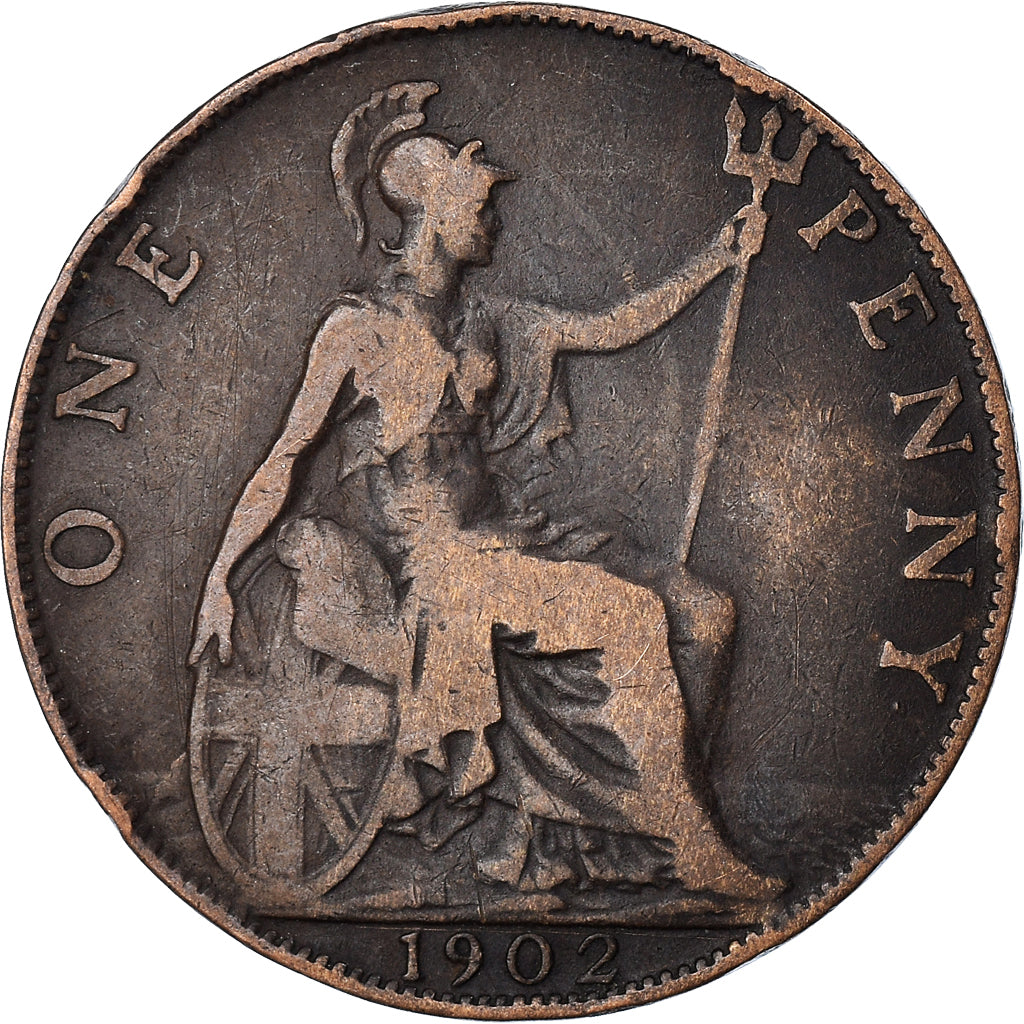 Monnaie, Grande-Bretagne, Penny, 1902