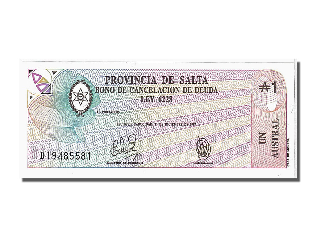 Argentina, 1 Austral, 1986, KM #S2612e, UNC(65-70), D19485581