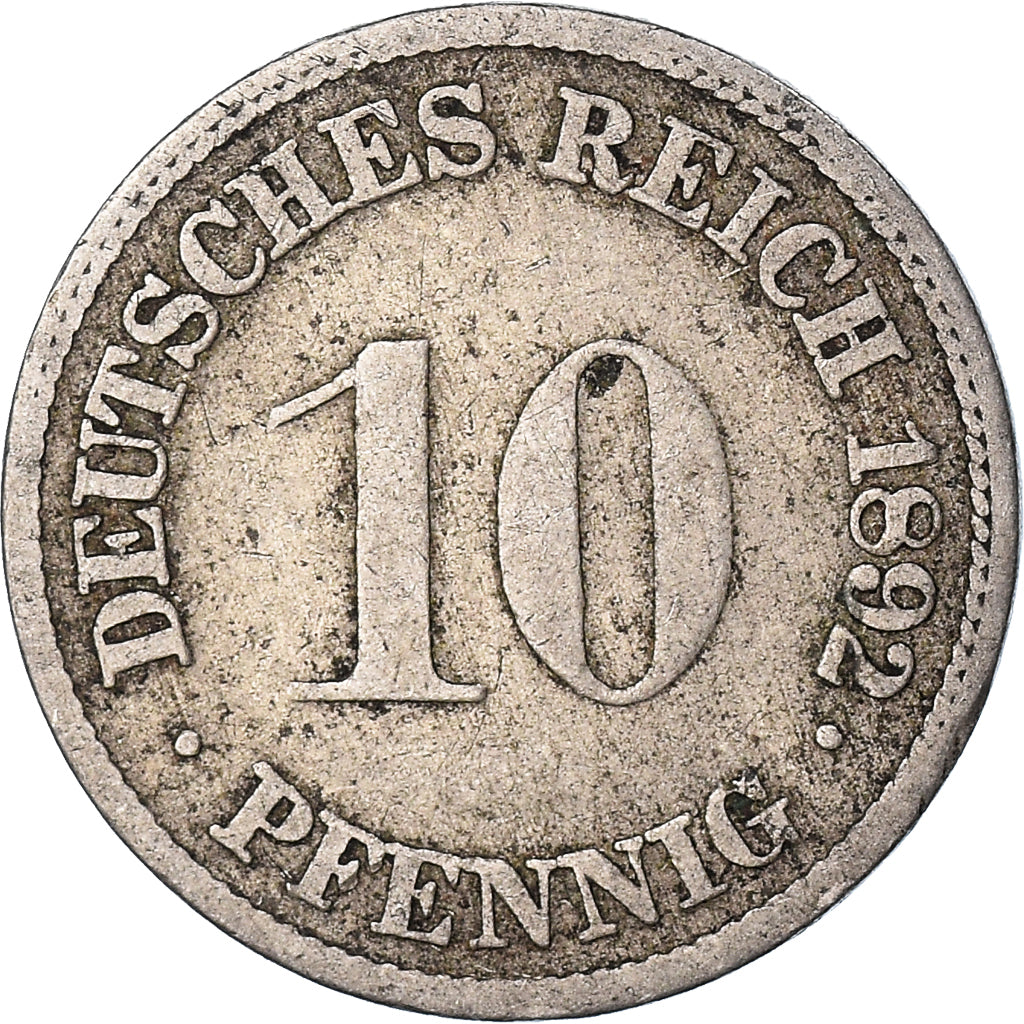 Coin, GERMANY - EMPIRE, 10 Pfennig, 1892