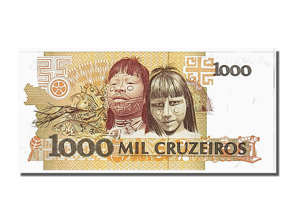 Banknote, Brazil, 1000 Cruzeiros, 1990, UNC(65-70)