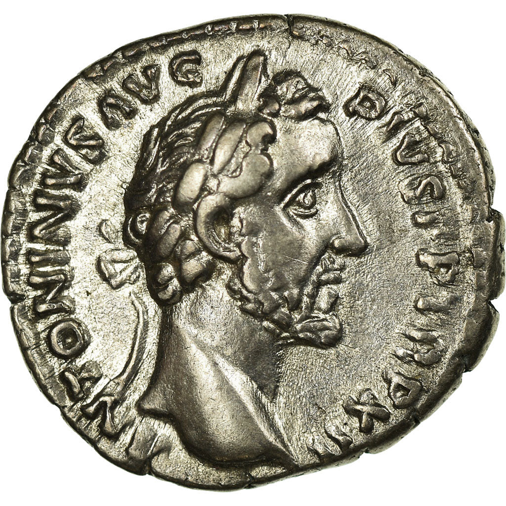Coin, Antoninus Pius, Denarius, EF(40-45), Silver, Cohen:252