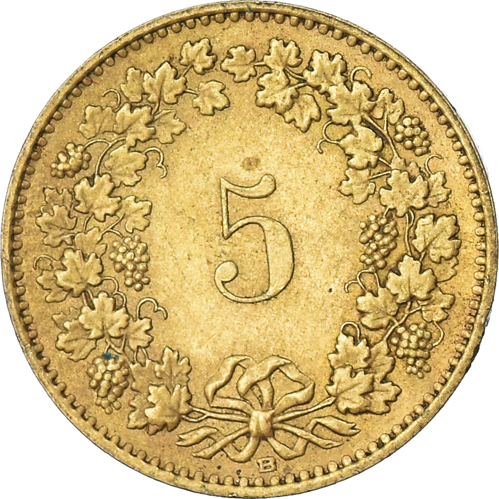 Moeda, Suíça, 5 Rappen, 1992