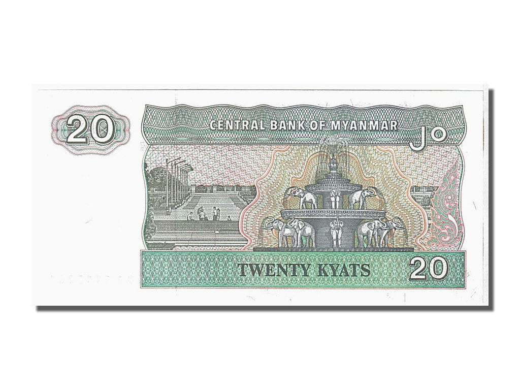 Myanmar, 20 Kyats, 1994, KM:72, FDS