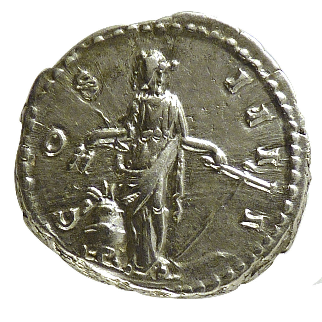 Moneta, Antoninus Pius, Denarius, BB+, Argento, Cohen:284