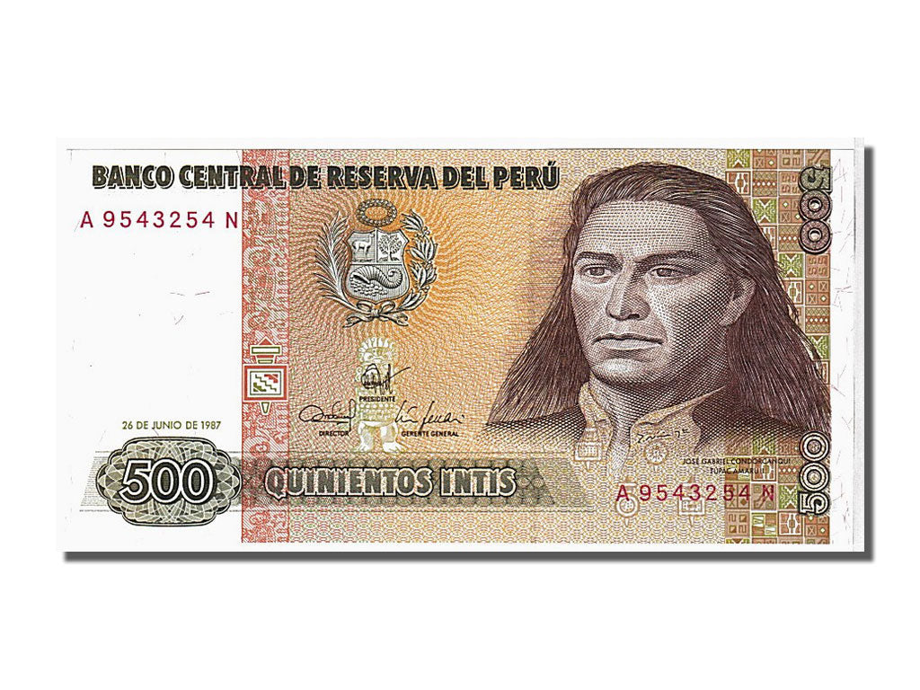 Peru, 500 Intis, 1987, KM #134b, 1987-06-26, UNC(65-70), A9543254N