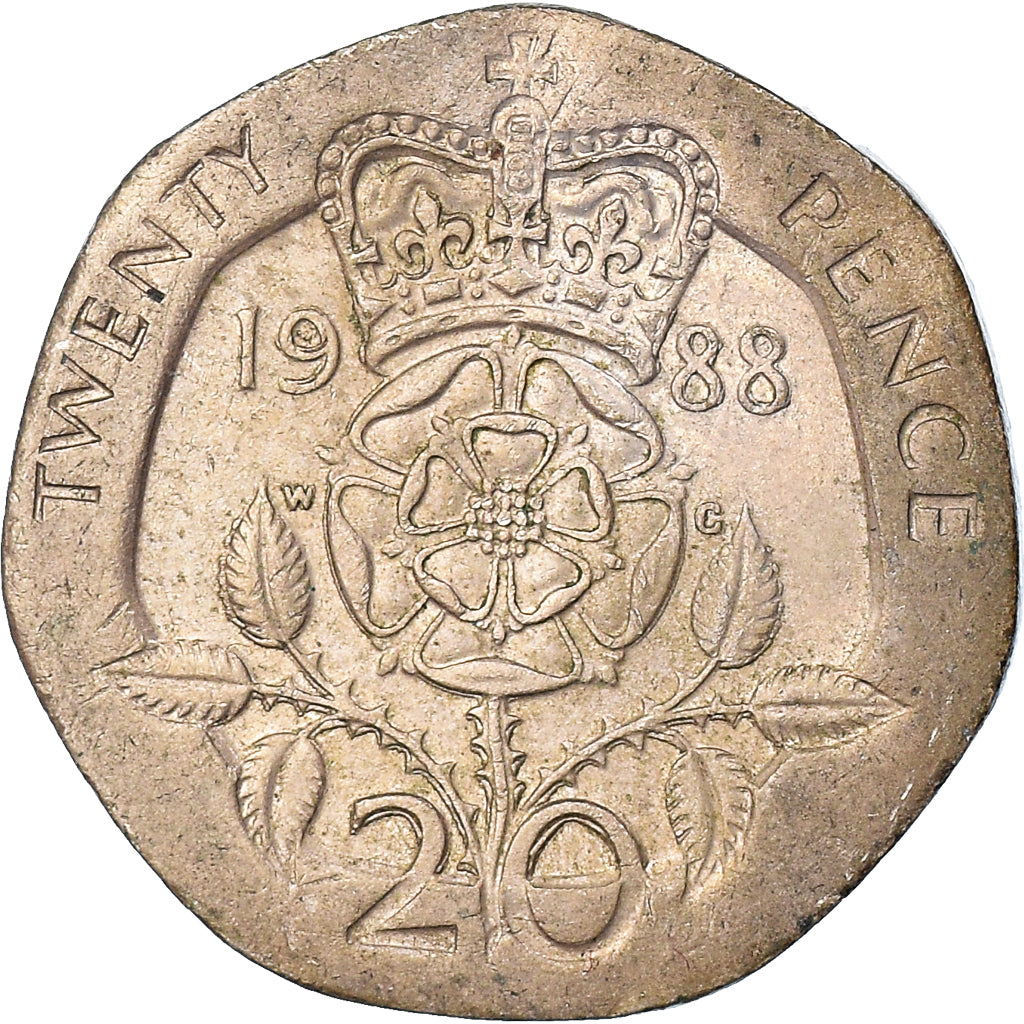 Münze, Großbritannien, 20 Pence, 1988