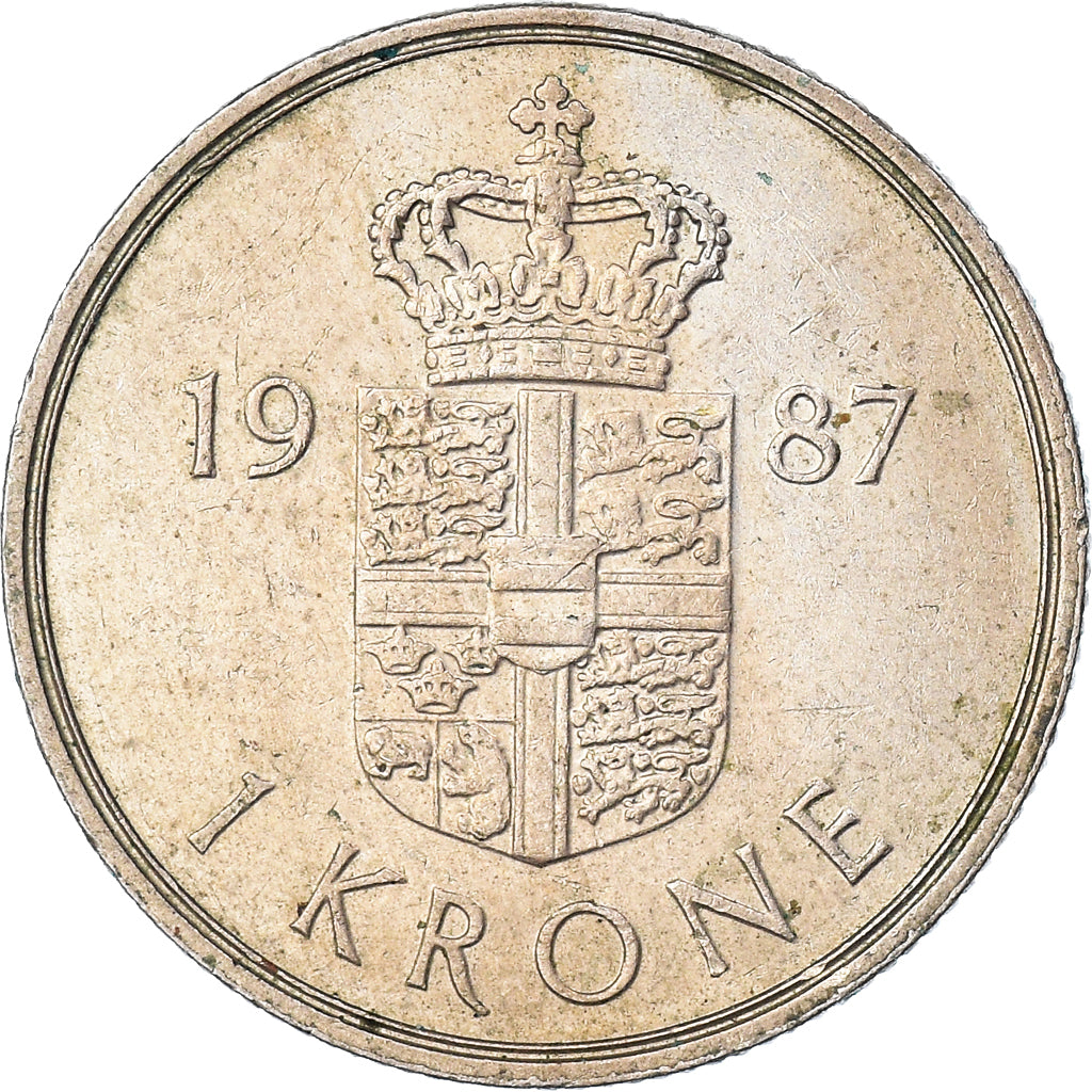 Munten, Denemarken, Krone, 1987