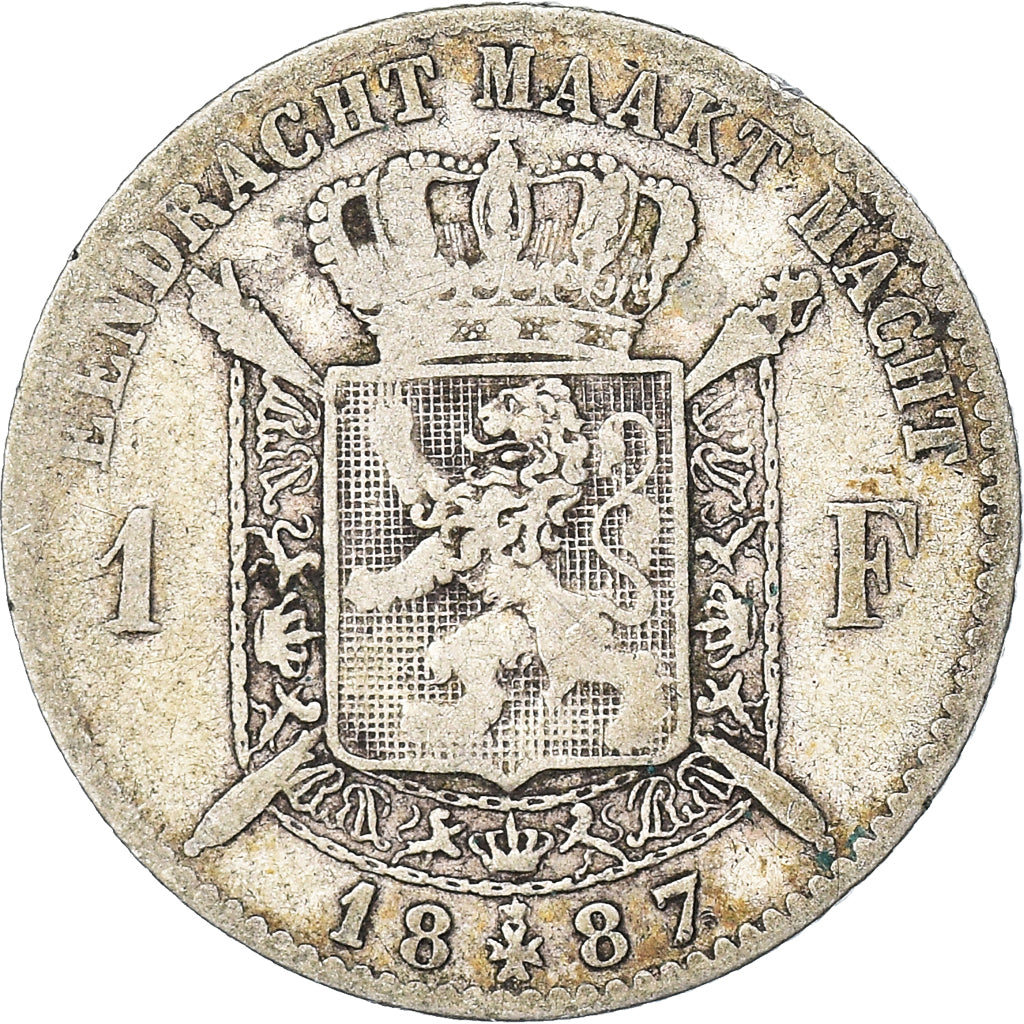 Coin, Belgium, Franc, 1887