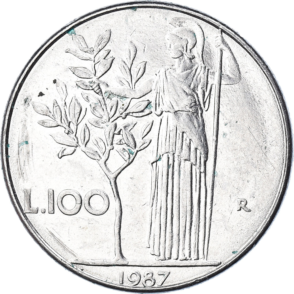 Moeda, Itália, 100 Lire, 1987