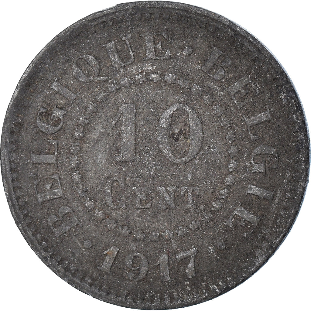 Coin, Belgium, 10 Centimes, 1917
