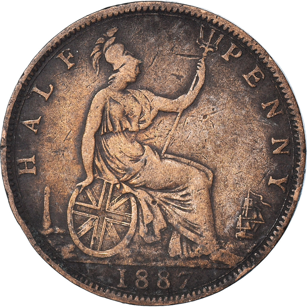 Moeda, Grã-Bretanha, 1/2 Penny, 1887