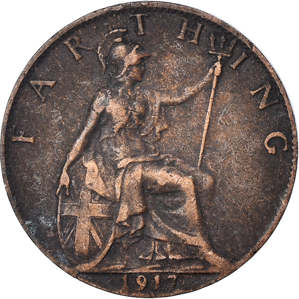 Münze, Großbritannien, Farthing, 1917