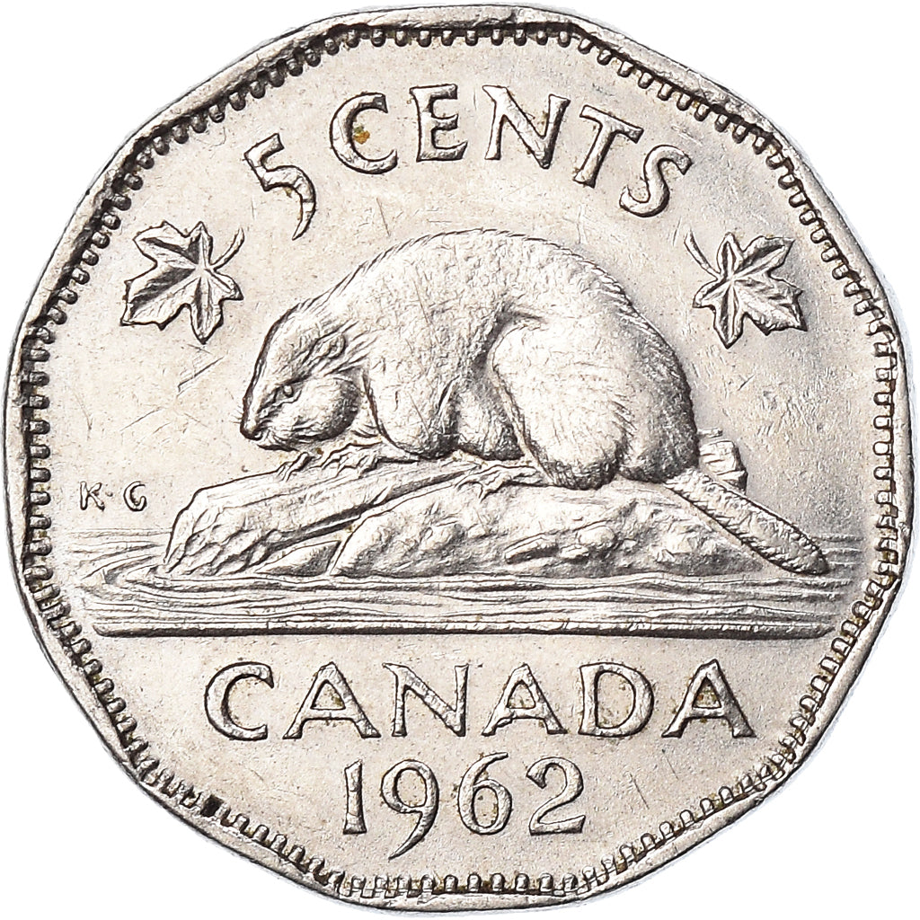 Coin, Canada, 5 Cents, 1962