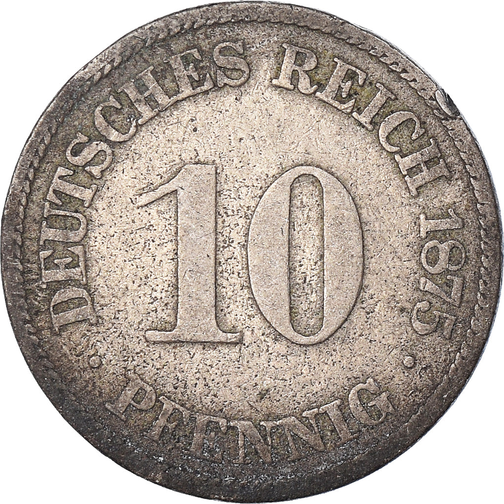Moneta, GERMANIA - IMPERO, 10 Pfennig, 1875