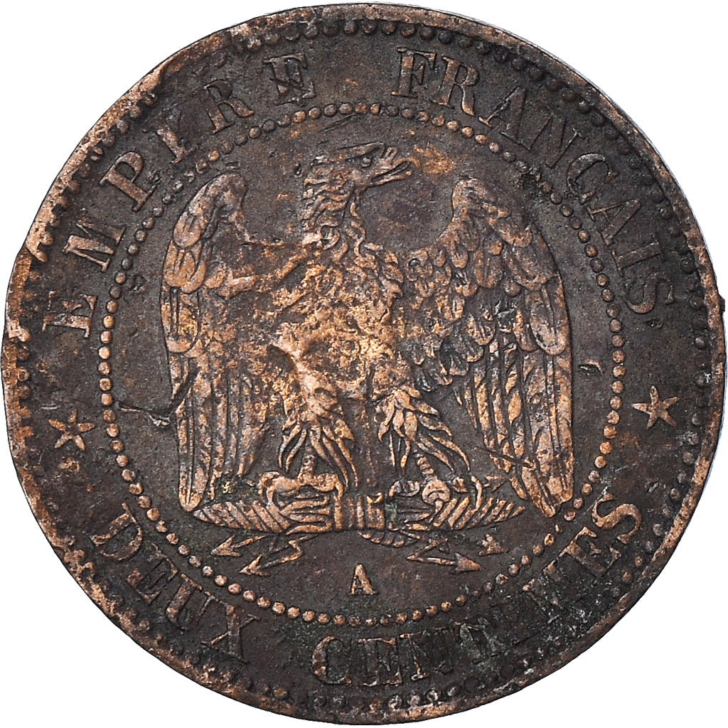 Moneda, Francia, 2 Centimes, 1862