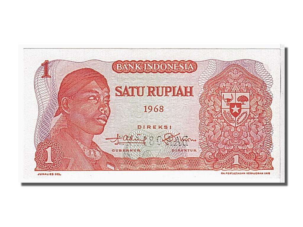 Geldschein, Indonesien, 1 Rupiah, 1968, KM:102a, UNZ