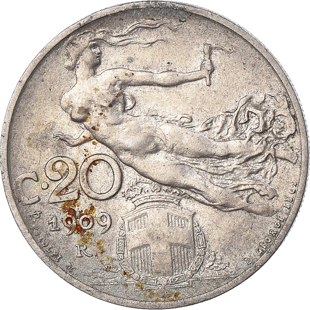 Moneta, Italia, 20 Centesimi, 1909