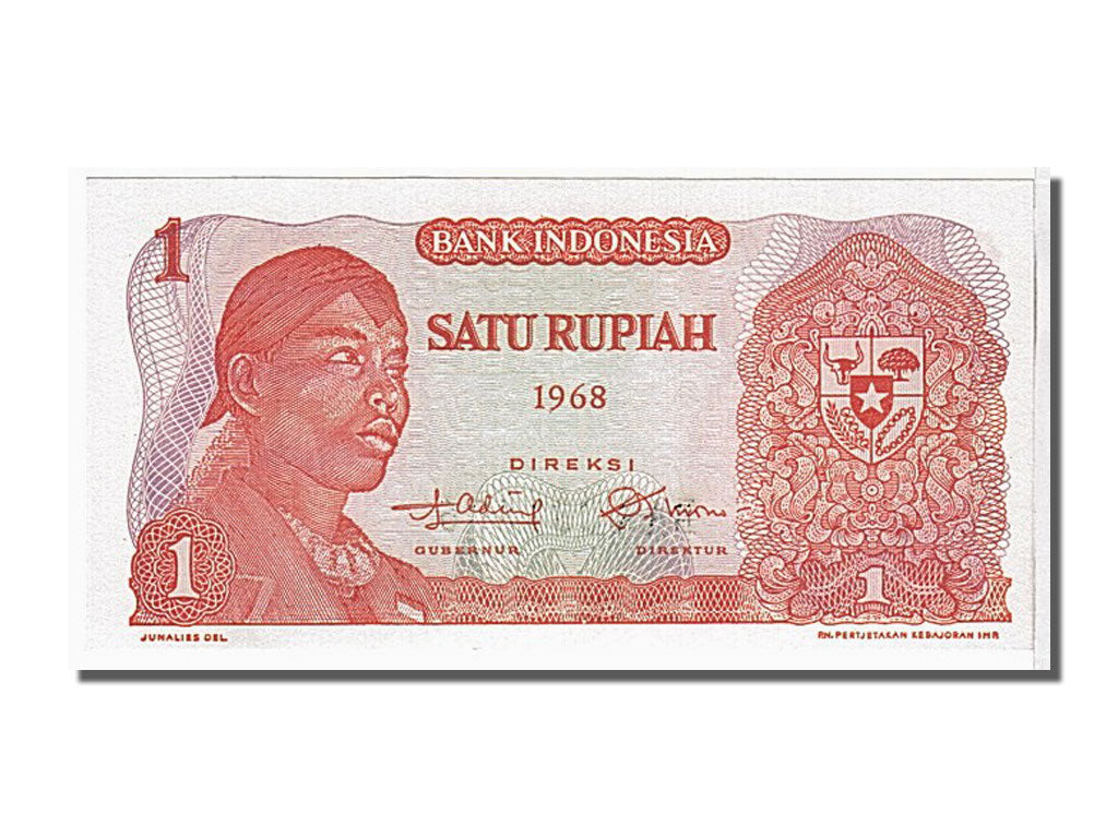Geldschein, Indonesien, 1 Rupiah, 1968, KM:102a, UNZ