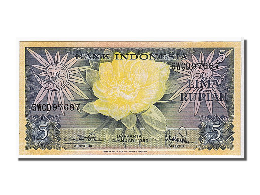 Geldschein, Indonesien, 5 Rupiah, 1959, KM:65, UNZ
