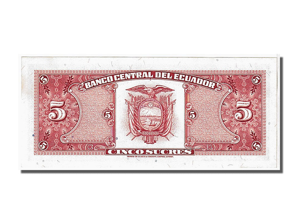 Banknote, Ecuador, 5 Sucres, 1988, 1988-11-22, KM:120A, UNC(65-70)