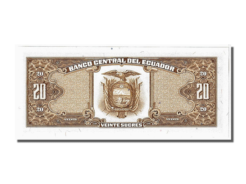 Banknote, Ecuador, 20 Sucres, 1988, 1988-11-22, KM:121Aa, UNC(65-70)