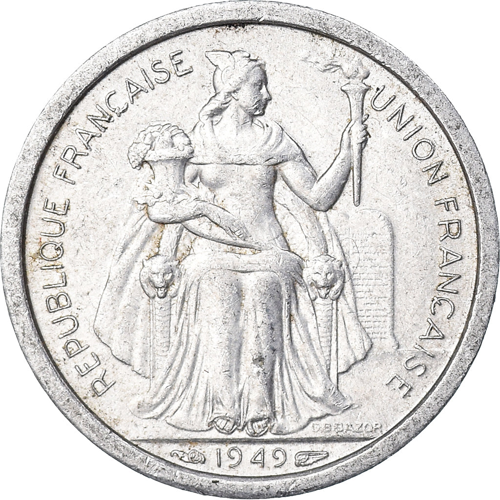 Moeda, OCEANIA FRANCESA, Franc, 1949