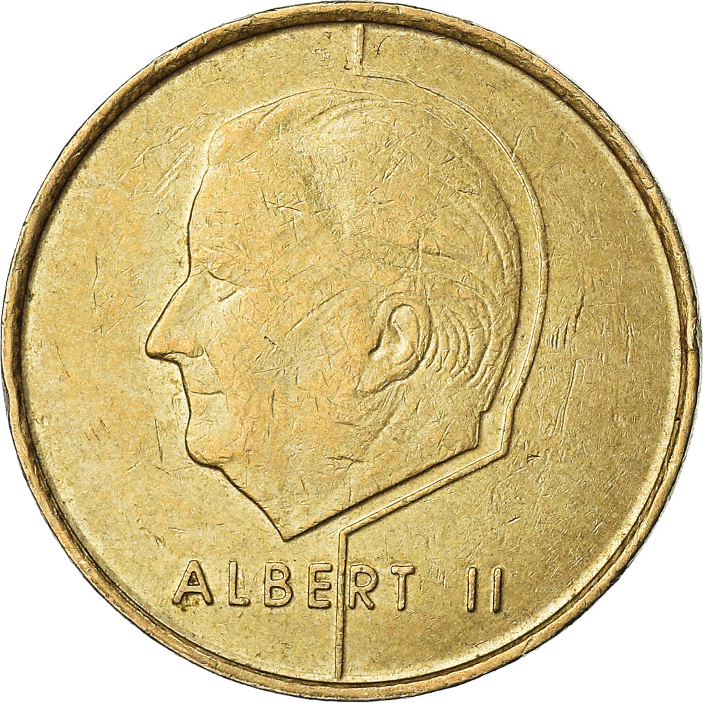 Moeda, Bélgica, 5 Francs, 5 Frank, 1998