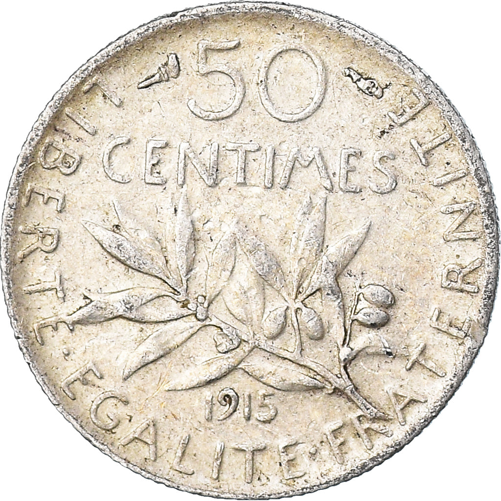 Münze, Frankreich, 50 Centimes, 1915